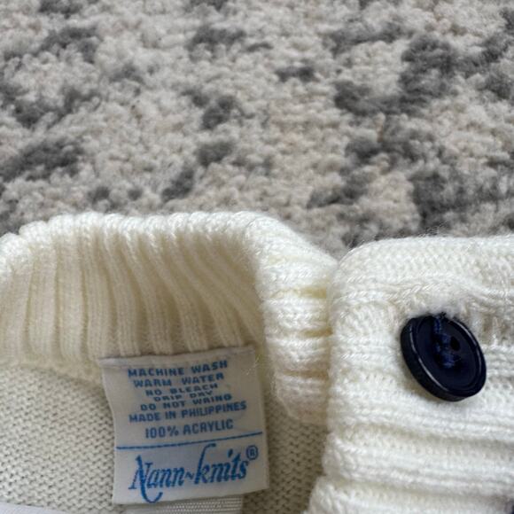 Vtg 1980s Nann-Knits Embroidered Sweater Dress - Picture 6 of 11